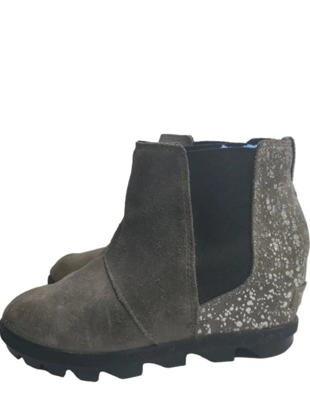 Sorel Girl's Grey Joan Of Arctic Suede Leather Pull-On Winter Booties Size US 4